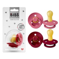 BIBS cumlík 6-18m HEVEA RUBBER 2 balenie rubínový koral