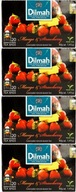 Dilmah čierny čaj s jahodami a mangom 20 ks x4