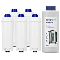 5 KÁVOVÝ FILTER pre DELONGHI + ODVÁPŇOVANIE 500 ml