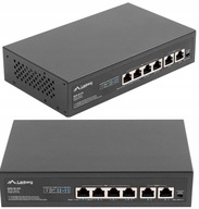 LANBERG SWITCH PoE+ 4x 100MB/2x UPLINK RACK 10"/19" 60W PRE KAMERY 6 PORTOV