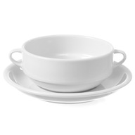 BIELY PORCELÁNOVÝ BOUČNÝ HRNEC OPTIMA 380ML SET 1