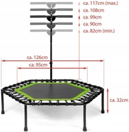 SportPlus fitness trampolína 110cm S RÚČKOU