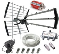 TV ANTENNA DVBT2 COMBO 190km 3TV SET + 20m KABEL