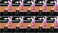 10x DURACELL ALKALICKÁ BATÉRIA 6LR61 6LF22 9V