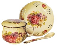 Hrnček s infuzérom Retro Flowers Spoon 5 ks.