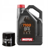 SET MOTUL 7100 4T 10W40 Ester MA2 4L OLEJ + HIFLO HF138 OLEJOVÝ FILTER