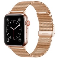 Kovový zlatý remienok pre Apple Watch 6 7 8 SE 38/40/41