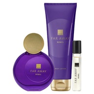 AVON FAR AWAY REBEL SET 3 KOZMETIKA VODA 50 ML + MLIEK 125 ML + PARFUM