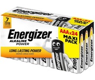 24x ENERGIZER Alkaline Power AAA alkalická batéria LR03 1,5V