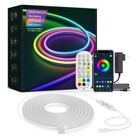 SMD NEON LED PRUH 5M RGB IR DIAĽKOVÉ BLUETOOTH APLIKÁCIA FLEXIBILNÁ FLEXIBILNÁ