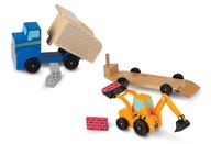 Drevené stavebné vozidlá pre deti Classic Toys Melissa a Doug