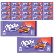 MILKA Mliečna čokoláda Jahoda 22x100g