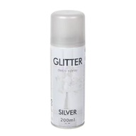 Strieborná farba v spreji so striebornými trblietkami 200ml Silver Glitter Spray