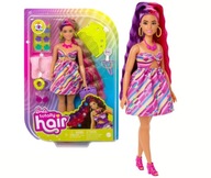 Bábika BARBIE Totally Hair FLOWERS s dlhými vlasmi MATTEL HCM89