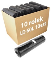 Vrecia na odpad odpad LD 60L 10 ks SET 10 roliek