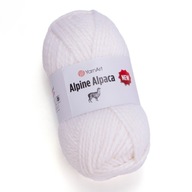 Priadza YarnArt Alpine Alpaca New 150g / 120m farba 1440 biela