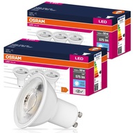 6x LED žiarovka GU10 6,9W = 50W 575lm 120° OSRAM