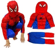 SPIDERMAN Kostým so svalovou maskou Kostým SPIDERMAN 110/122/134 6-9 rokov L