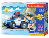 PUZZLE puzzle pre 4-ročné deti Policajné policajné auto darček 4+ veľké jednoduché puzzle