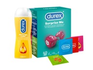 DUREX kondómy 40 Surprise Intímny gél SET