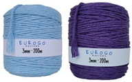 Točená bavlnená šnúra pre Macrame Lavender Blue ECO Set