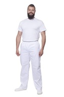 Zdravotno-gastro nohavice. s vreckami biele S