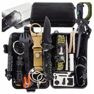 MILITARY SURVIVAL MEGA SURVIVAL SET 32v1 Nože vreckový nôž Kompas + Púzdro