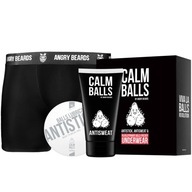 ANGRY BEARDS Calm Balls Set Deodorant + Masť + Boxerky veľkosť M