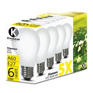 5 x E27 LED ŽIAROVKA 6W TEPELNÉ VLÁKNO 2700K ZĽAVA 15 %