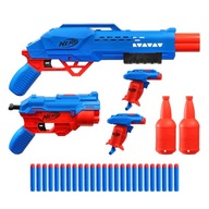 NERF SET 4 ODPAĽOVAČE BROKOV A 3x ZBRAŇ + TERČE A ŠÍPY