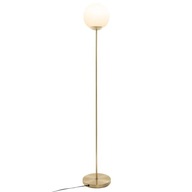 Lampa GLAMOUR zlatá, tienidlo z bieleho skla, 135 cm