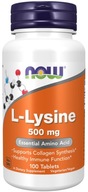 NOW Foods L-LYZÍN lyzín 500 mg 100 tabliet AMINOKYSELINY