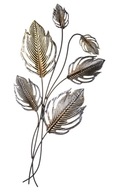 Nástenná dekorácia kovové zlaté strieborné listy