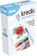 AKVAREL PENTEL PENTEL 12 FARIEB + PODLOŽKA