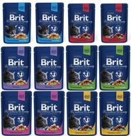 BRIT Cat POUCH ZMES PRÍCHUTI VRÁČKY 12 x 100 g