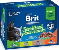 BRIT PREMIUM STERILIZOVANÁ ZMES CHUTÍ V Omáčke 12x100g