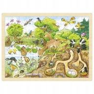 Drevené hračky Puzzle Animals Goki darček