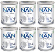 6 x NAN 4 Optipro Plus upravené mlieko 800g