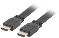 Lanberg 3m plochý HDMI v2.0 Gold 4K 3D ARC kábel