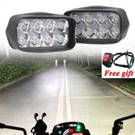 2 balenia 8 LED 12W motocyklových svetlometov