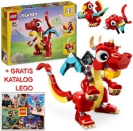 LEGO Creator 3 v 1 31145 Červený drak Fénix Ryba + KATALÓG ZDARMA