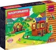 Súprava Magformers Log House 3D magnetické bloky 87