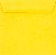 Štvorcové obálky Burano Giallo Zolfo žlté 25ks
