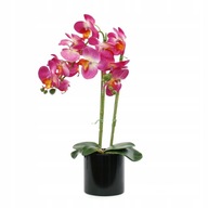 DVOJITÁ ORCHIDEA v črepníku UMELÝ KVET 45cm