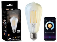 SMART LED žiarovka 7W E27 WW-CW FILAMENT Wi-Fi TUYA