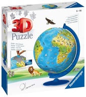 Ravensburger Ravensburger 3D Puzzle Globe: Detský glóbus 180 dielikov 12