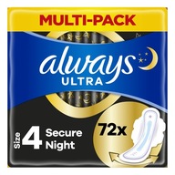 Always Secure Night R4 Hygienické vložky wings x72