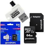 PAMÄŤOVÁ KARTA MICROSD 64 GB S USB ČÍTAČKOU