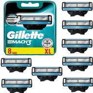 8x GILLETTE MACH3 ORIGINÁLNE 100% VLOŽKY BLADE