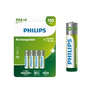 PHILIPS AAA LR03 BATÉRIA 4KS BATÉRIA 700mAh